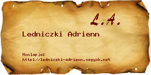 Ledniczki Adrienn névjegykártya